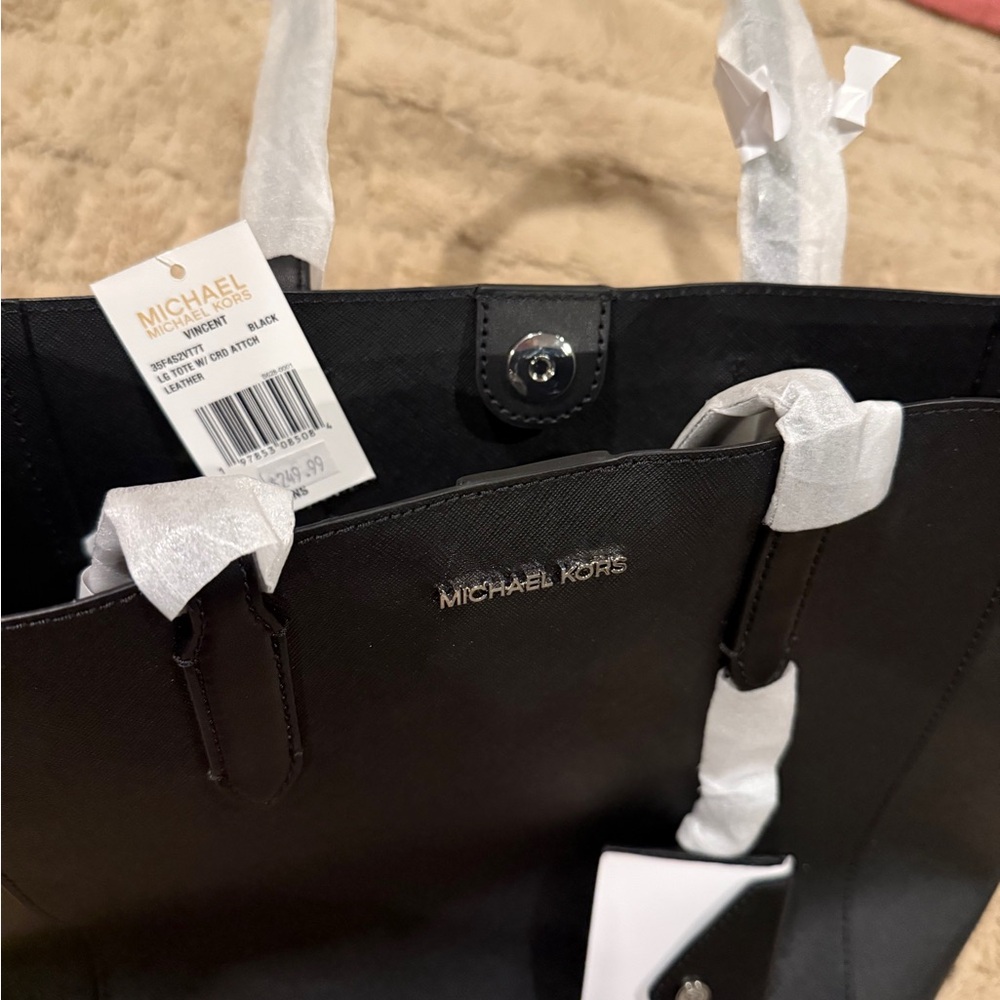 Black Leather Women’s Laptop Bag or Purse
